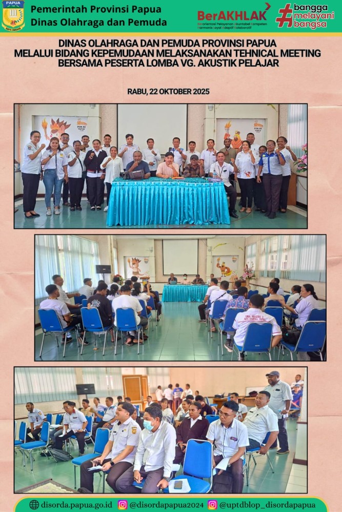 Teknikal Meeting Lomba Vocal Group Akustik Papua